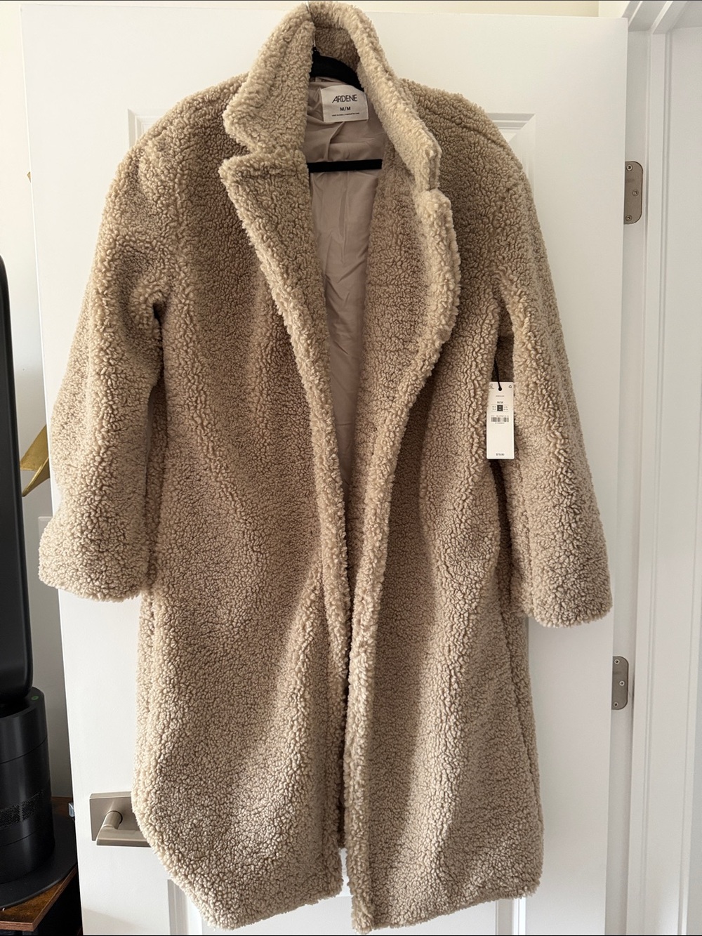 Ardene Plush Teddy Coat in Beige